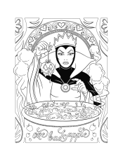 snow-white-villain-evil-queen-is-one-bad-apple-adult-coloring-page