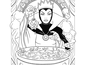 snow-white-villain-evil-queen-is-one-bad-apple-adult-coloring-page